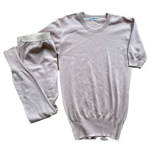 Vintage Wool Underwear Set Alpina Size 5 Long John Short Sleeve New Deadstock